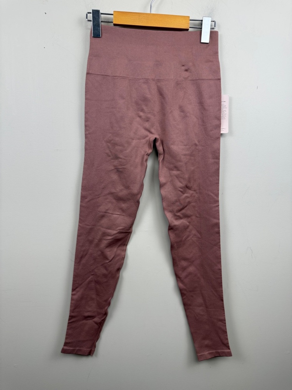 Spiritual Gangster Mauve Pink Ribbed Leggings M/L